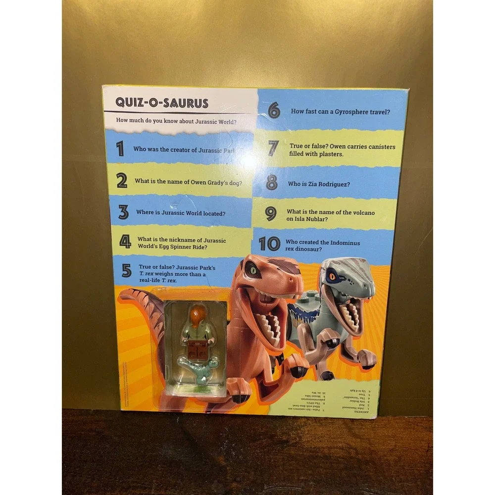 LEGO Jurassic World Dorling Kindersley Quiz-O-Saurus Rex‎ Minifigure Book